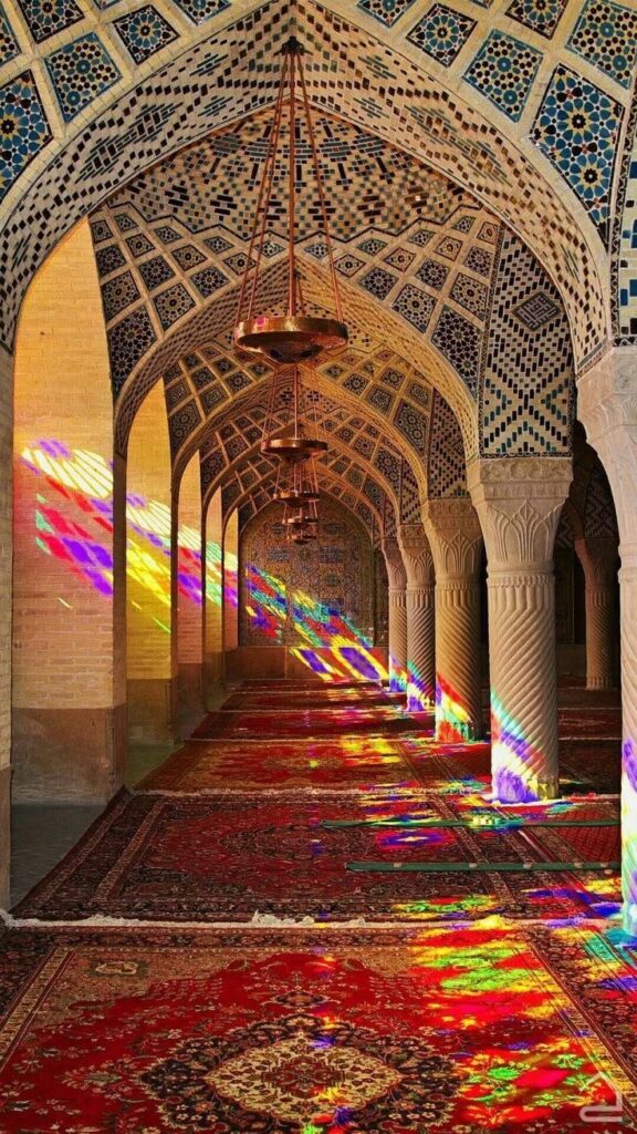 Rosa Moschee Nasir-al-Mulk in Shiraz, Iran